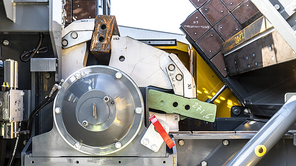 Rotor and hammers of the RM impact crusher