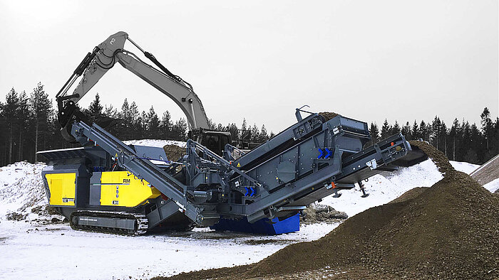 Operating a mobile crusher in winter