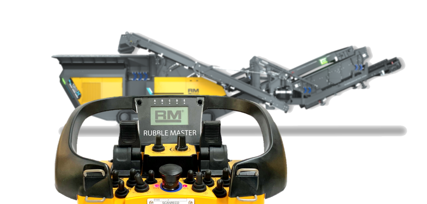 RM 120X radio remote control mobile impactor controls