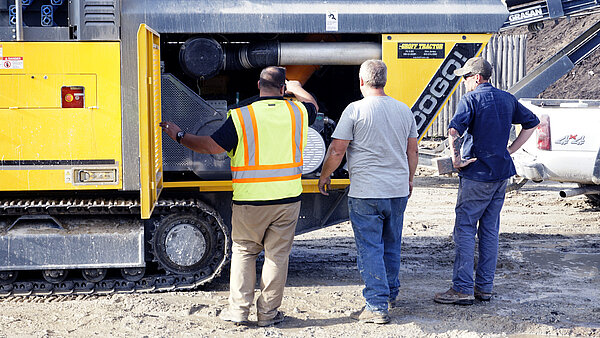 RUBBLE MASTER mobile crushers engine compartment