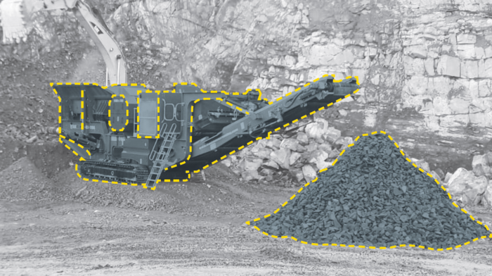single toggle jaw crusher processes rock
