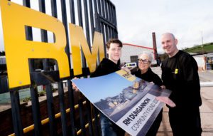 Left to right: Richard and Tracy Collins, Team Aspie and Paul Heatherington, RM Dungannon